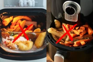 Sopas, caldos y pastas son algunos de los alimentos que no debés meter en una freidora de aire.