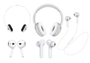 Hay diferentes tipos de auriculares: In-ear, On-ear y Over-ear.