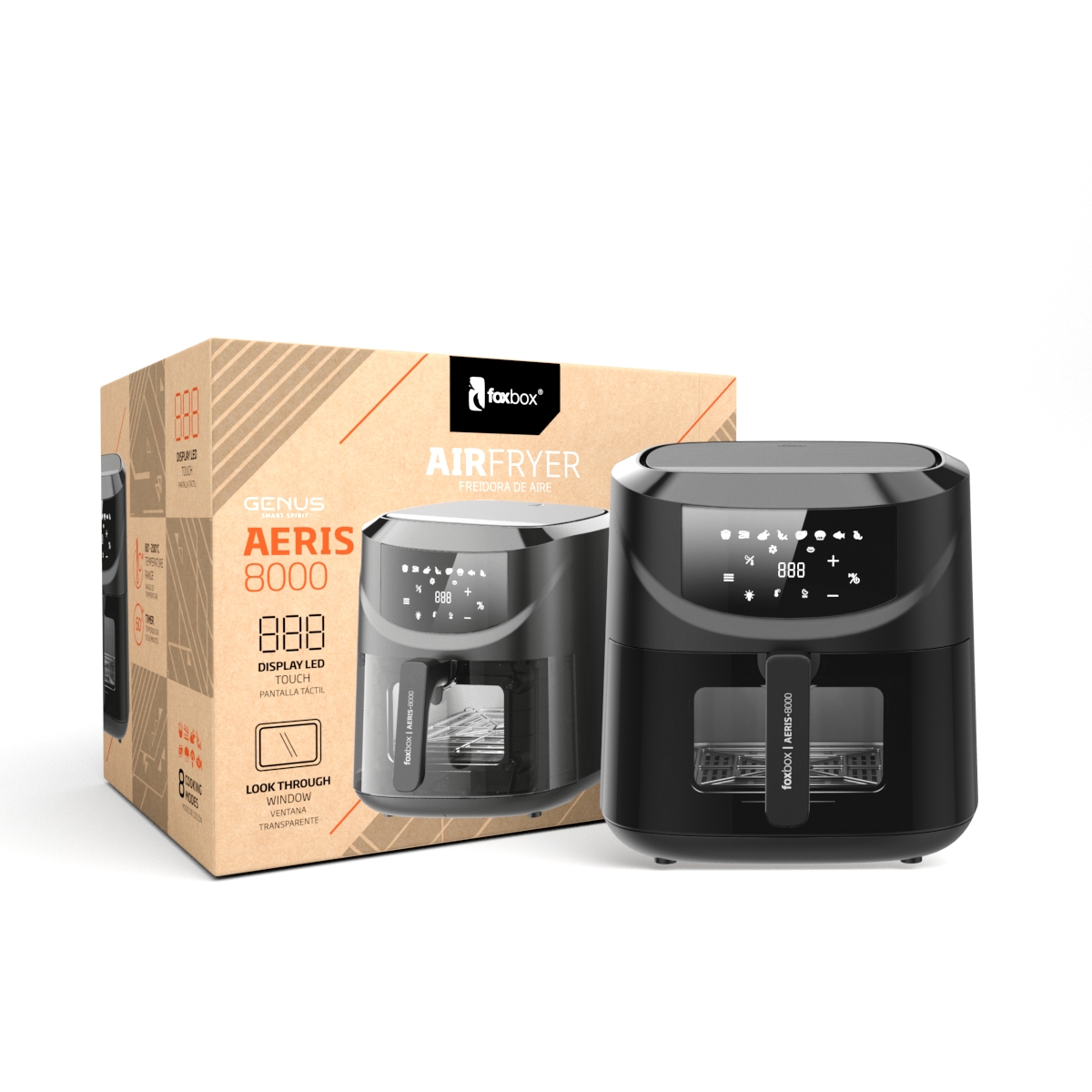 La airfryer Aeris 8000 garantiza una cocción rápida y eficiente de tus comidas.