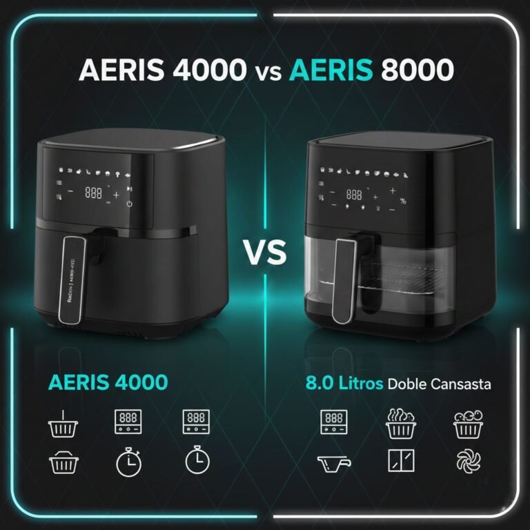 Airfryer Aeris 4000 vs Aeris 8000 - Foxbox