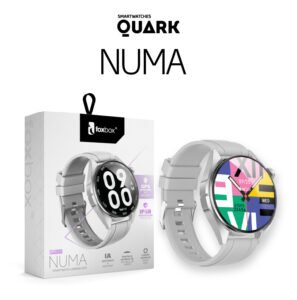 primer plano del Smartwatch FOXBOX Numa con pantalla encendida