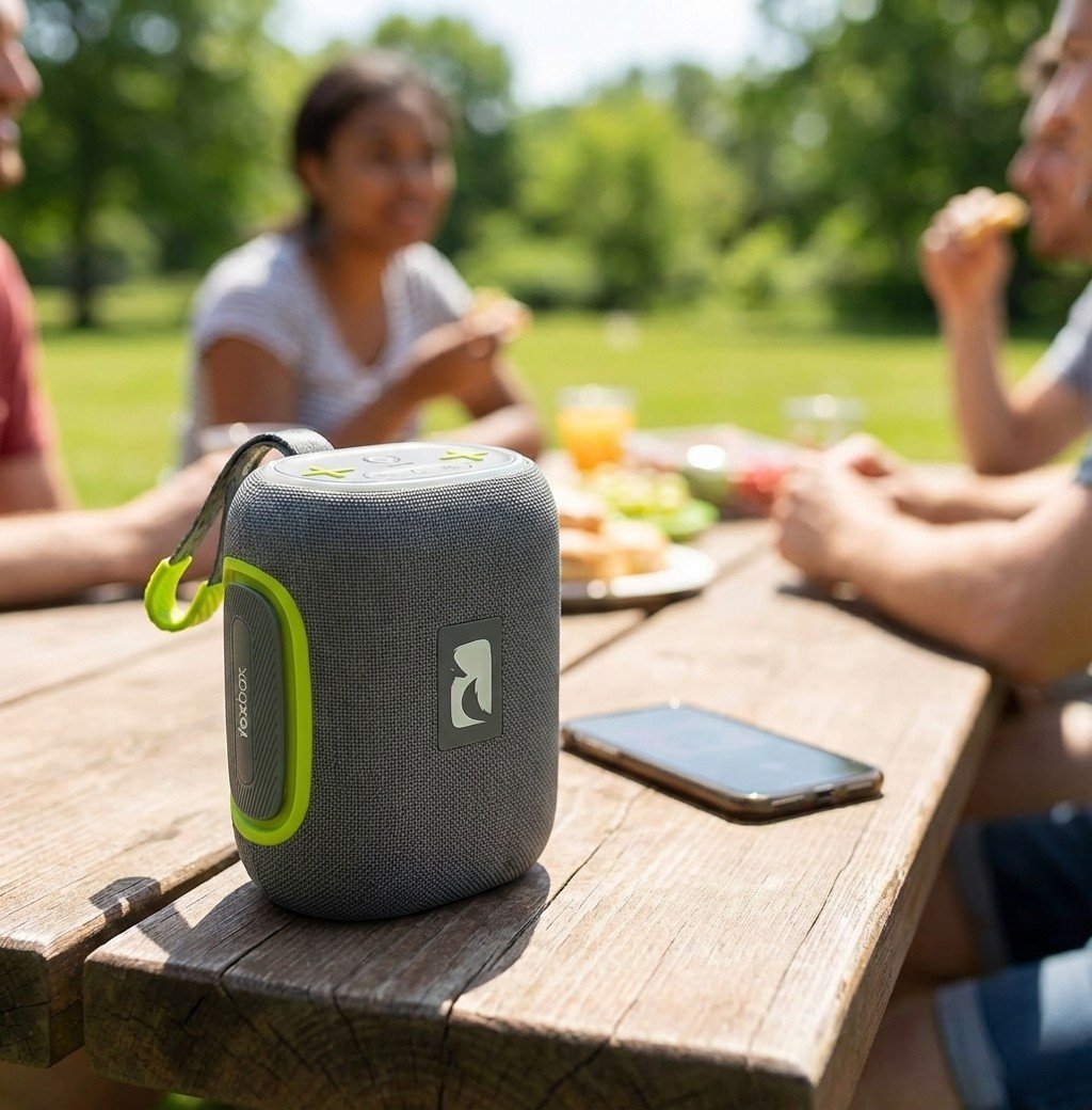 parlante foxbox nyxia 60 - parlantes portátiles potentes verano 2026